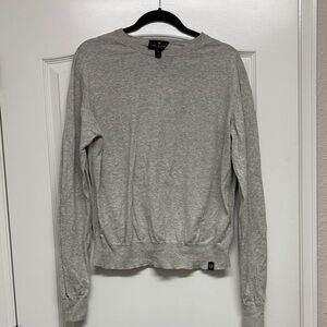 Belstaff Light Gray Crewneck Cashmere Blend Sweater